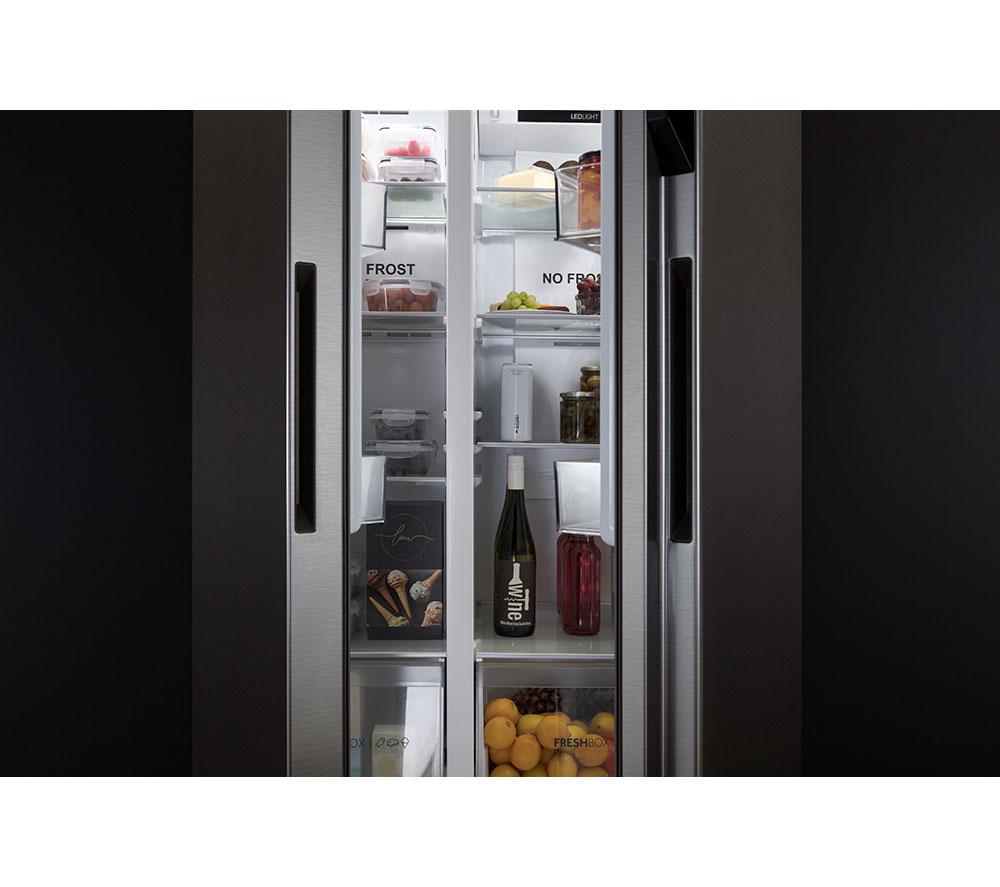 HAIER HSR3918ENPG American-Style Fridge Freezer - Silver image number 15 of 19
