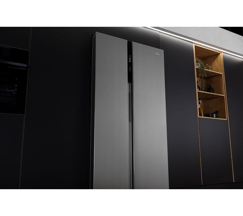 HAIER HSR3918ENPG American-Style Fridge Freezer - Silver image number 17 of 19