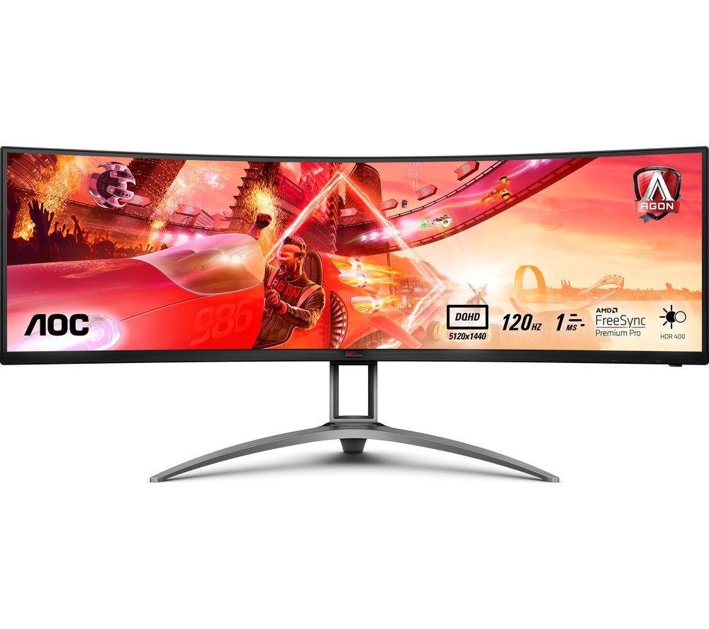 Image of AOC AG493UCX Quad HD 49" Curved WLED Gaming Monitor - Black, Black