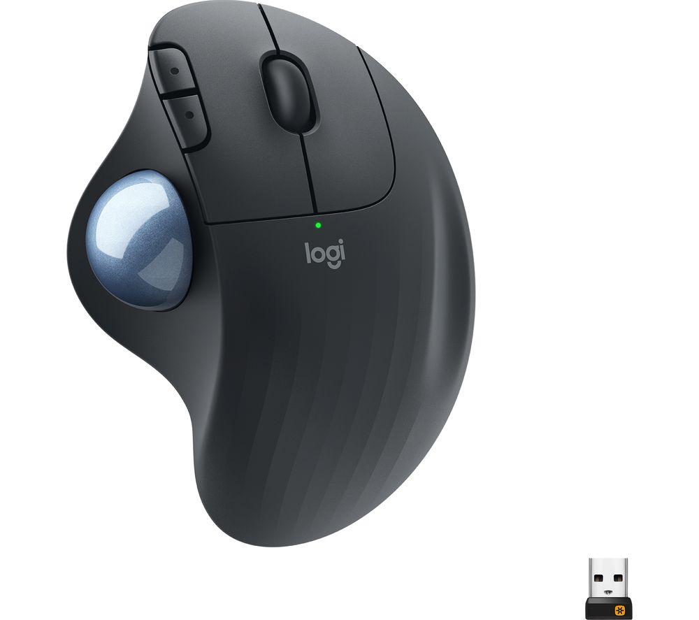 LOGITECH ERGO M575 Wireless Optical Trackball Mouse, Black