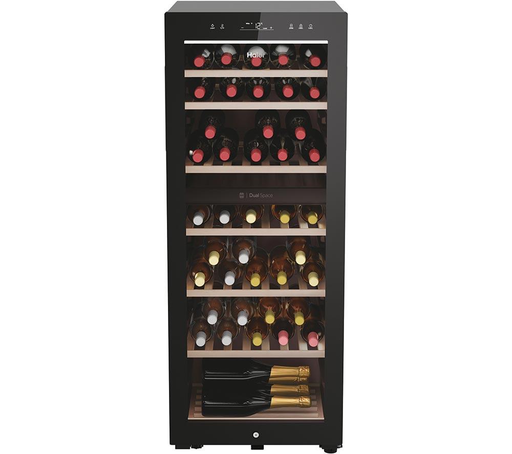 HAIER HWS77GDAU1 Dual Zone Wine Cooler - Black, Black