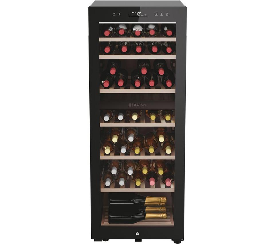 HAIER HWS77GDAU1 Dual Zone Wine Cooler - Black