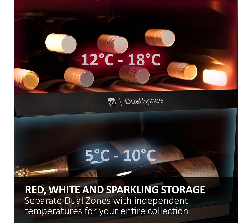 HAIER HWS77GDAU1 Dual Zone Wine Cooler - Black image number 4 of 17