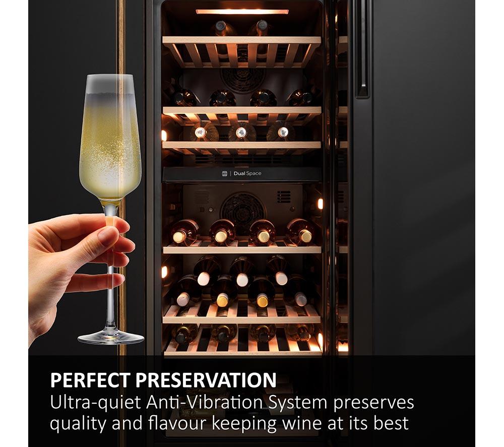 HAIER HWS77GDAU1 Dual Zone Wine Cooler - Black image number 8 of 17