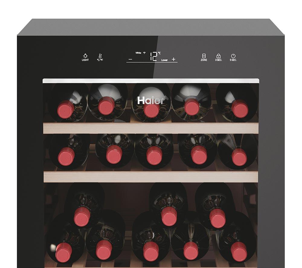 HAIER HWS77GDAU1 Dual Zone Wine Cooler - Black image number 15 of 17