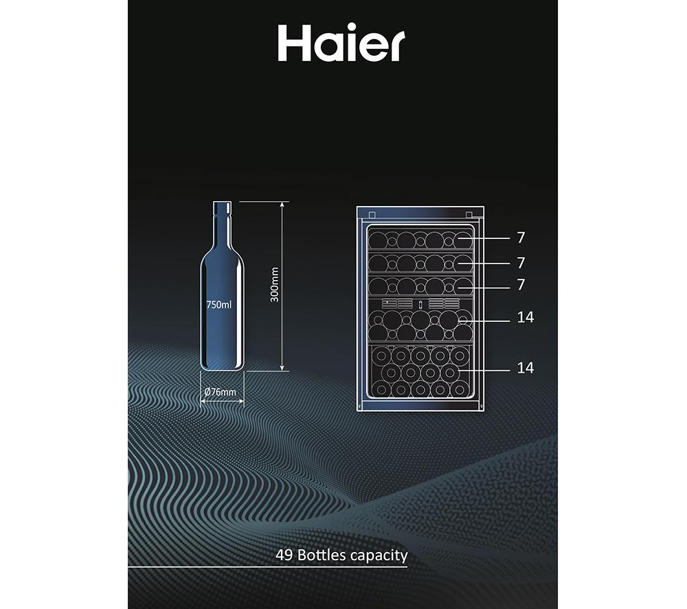 HAIER HWS49GA Wine Cooler - Black image number 14 of 17