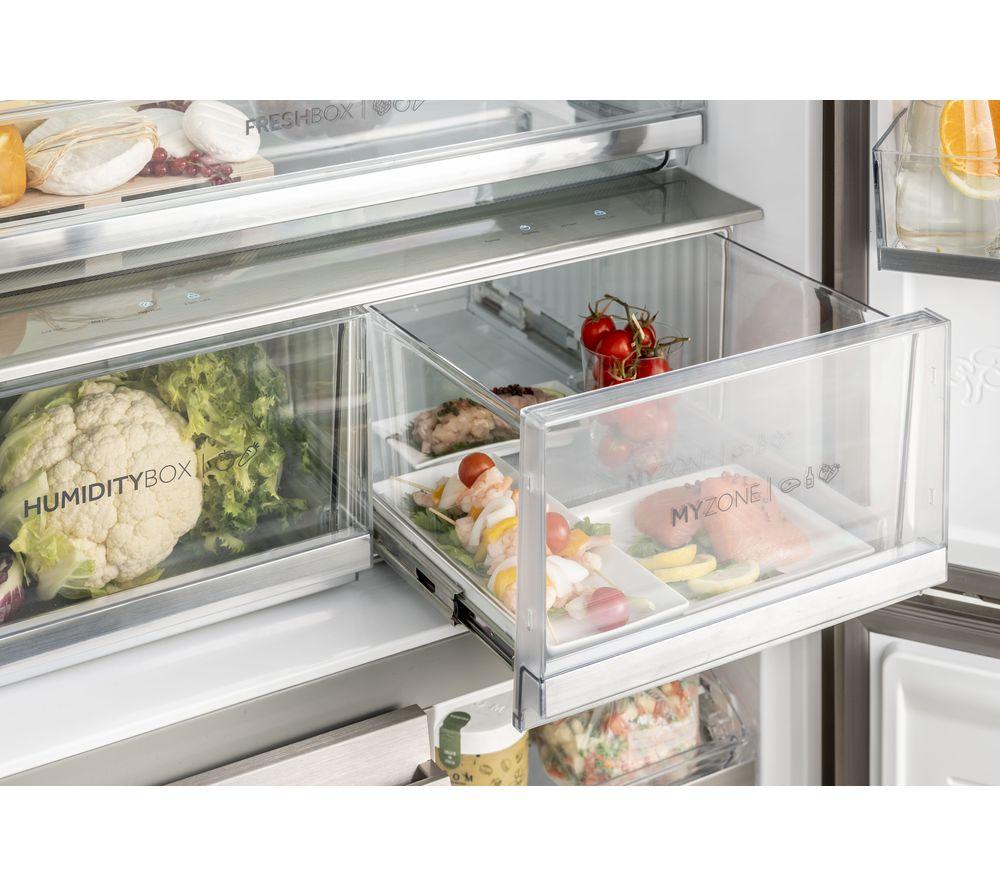 HAIER HTF-508DGS7 Fridge Freezer - Titanium Glass image number 2 of 6