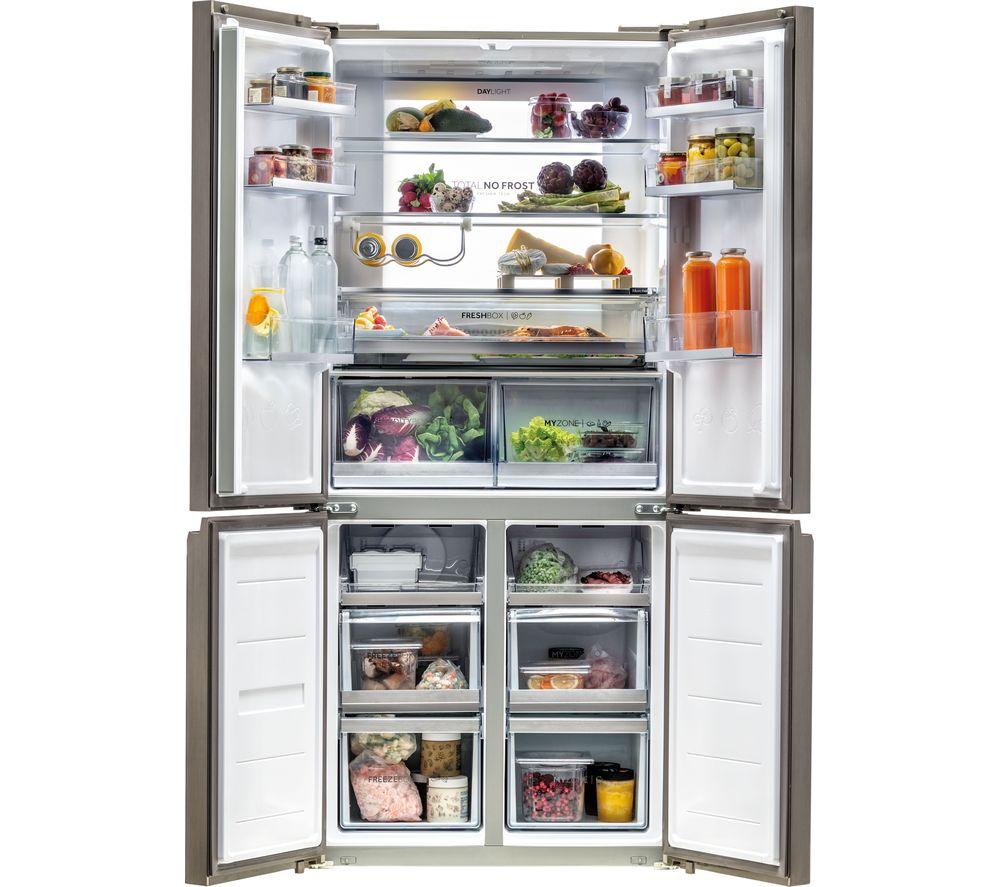 HAIER HTF-508DGS7 Fridge Freezer - Titanium Glass image number 3 of 6