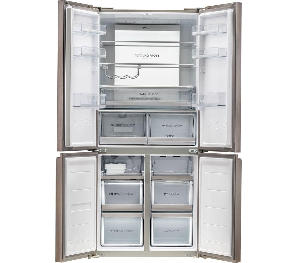 HAIER HTF-508DGS7 Fridge Freezer - Titanium Glass image number 4 of 6