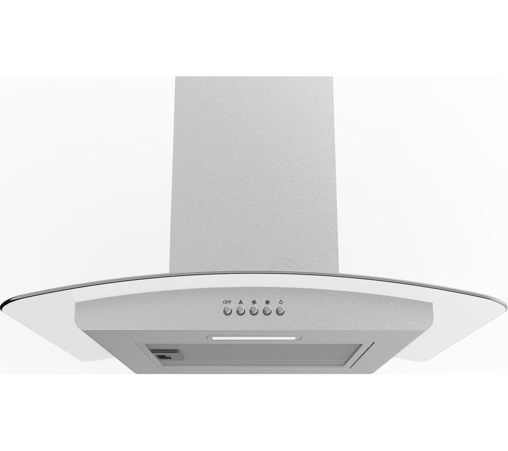 LOGIK L60CHDG21 60 cm Chimney Cooker Hood - Stainless Steel & Glass image number 4 of 4