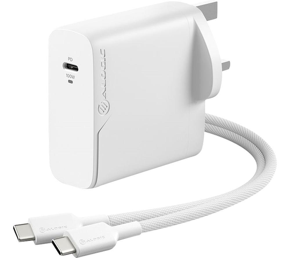 Image of ALOGIC WCG1X100-UK Universal USB Type-C Charger - 2 m, White