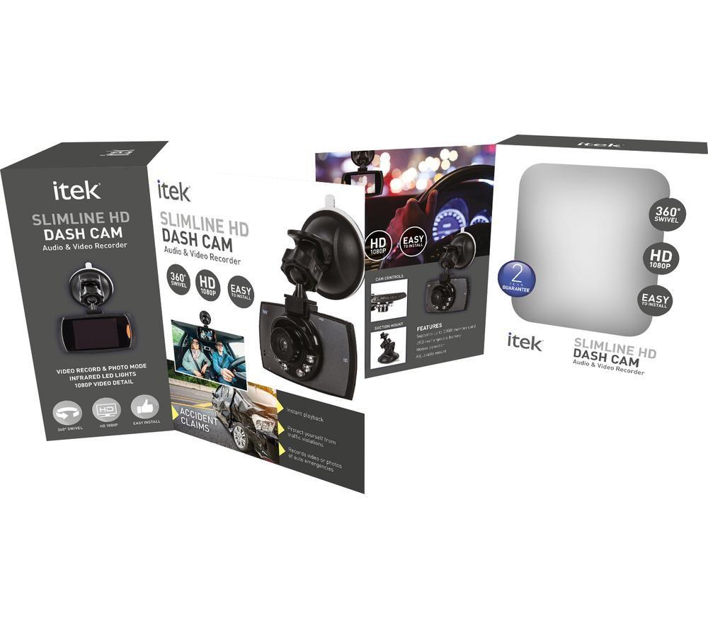 Buy ITEK I67001 Full HD Slimline Dash Cam Black Currys
