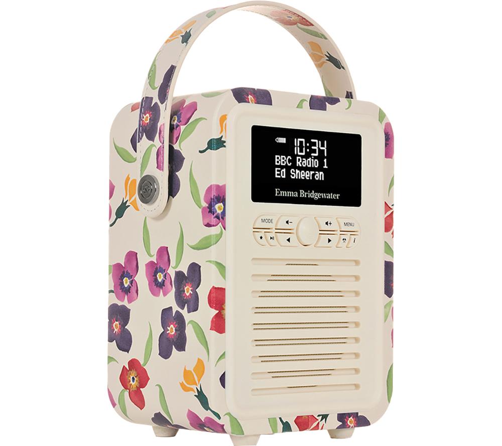 VQ Retro Mini Portable DAB? Bluetooth Radio - Emma Bridgewater Wallflower