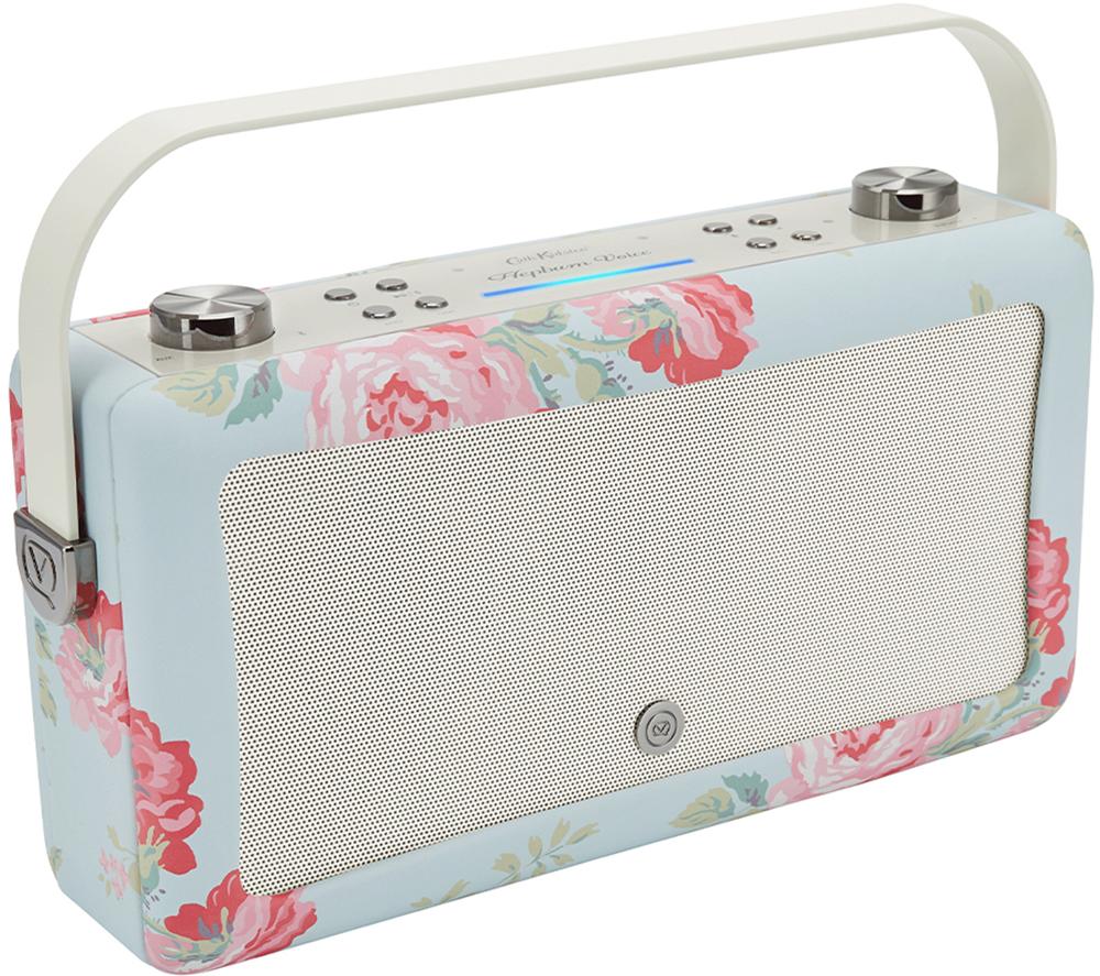 Cath Kidston Hepburn Voice Amazon Alexa Voice Control Bluetooth Smart Speaker by VQ, Portable Radio with Built-in Rechargeable Battery Included - Antique Rose