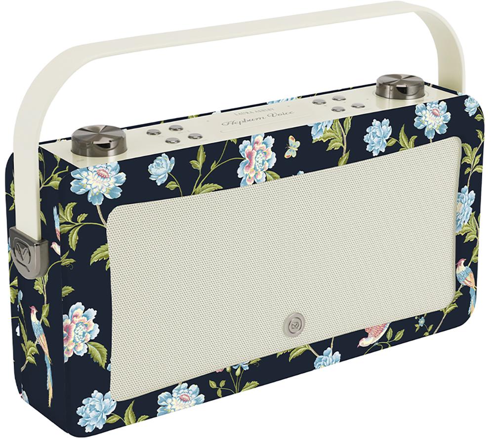 Image of VQ Hepburn Voice Portable Wireless Speaker with Amazon Alexa - Black & Floral, Black,Patterned