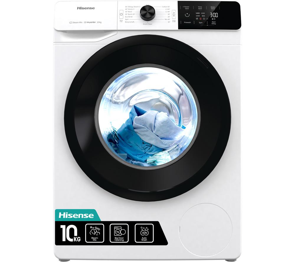 HISENSE WFGE10141VM 10 kg 1400 rpm Washing Machine - White, White