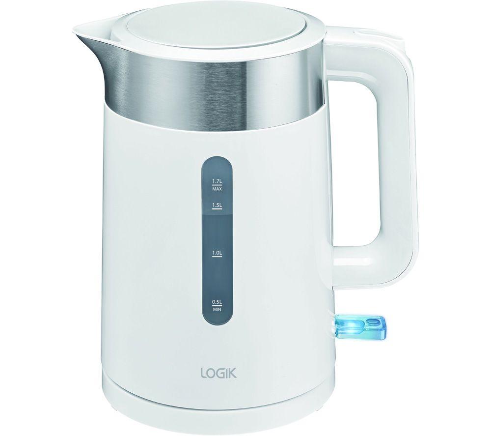 White electric water store kettle