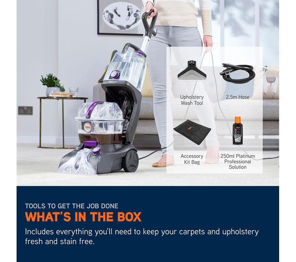 VAX Rapid Power Refresh CDCW-RPXR Upright Carpet Cleaner - Purple & Graphite image number 10 of 10