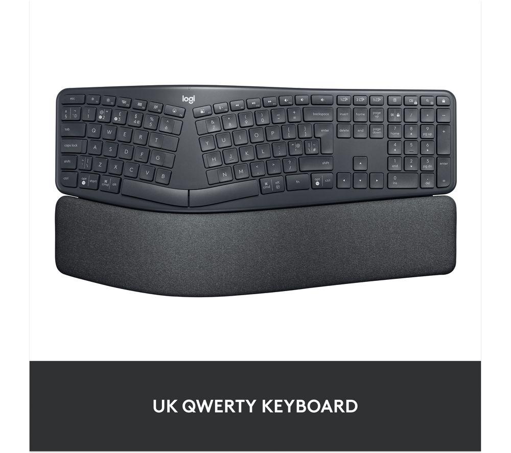 LOGITECH ERGO K860 Wireless Keyboard - Graphite image number 2 of 13
