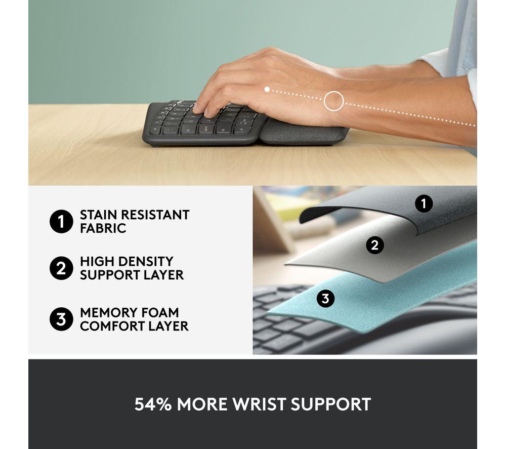 LOGITECH ERGO K860 Wireless Keyboard - Graphite image number 4 of 13
