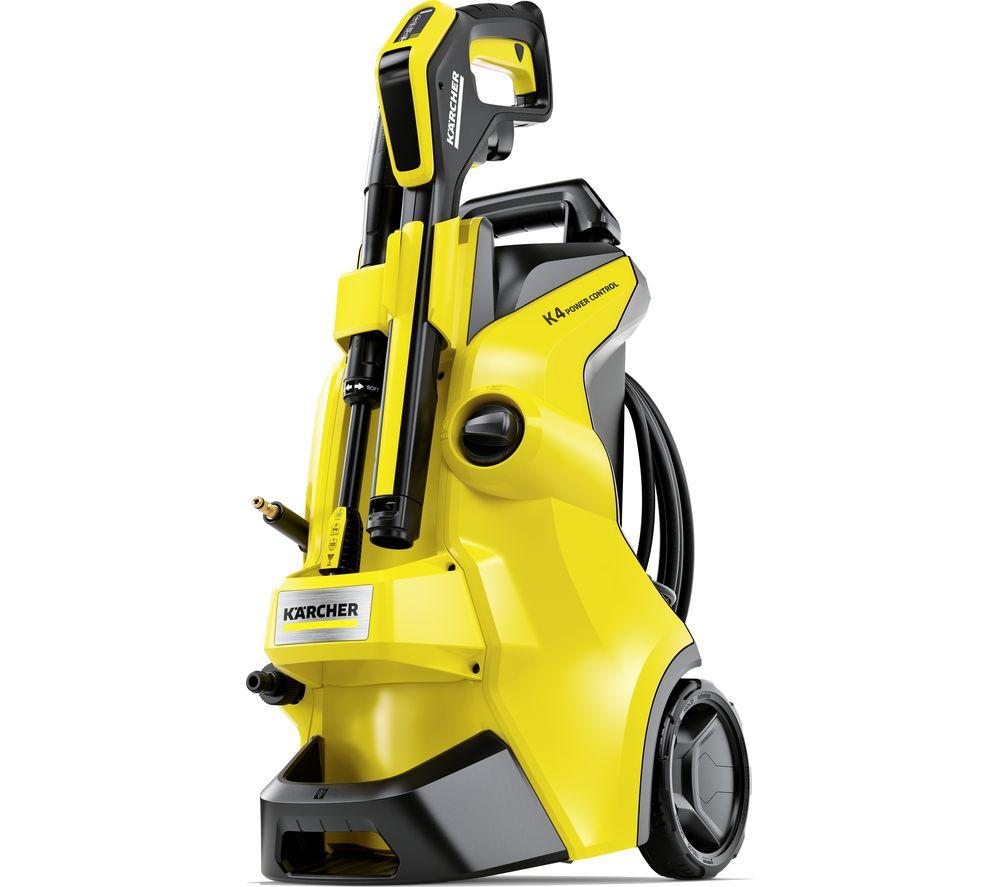 KARCHER K4 Power Control Pressure Washer - 130 bar, Black,Yellow