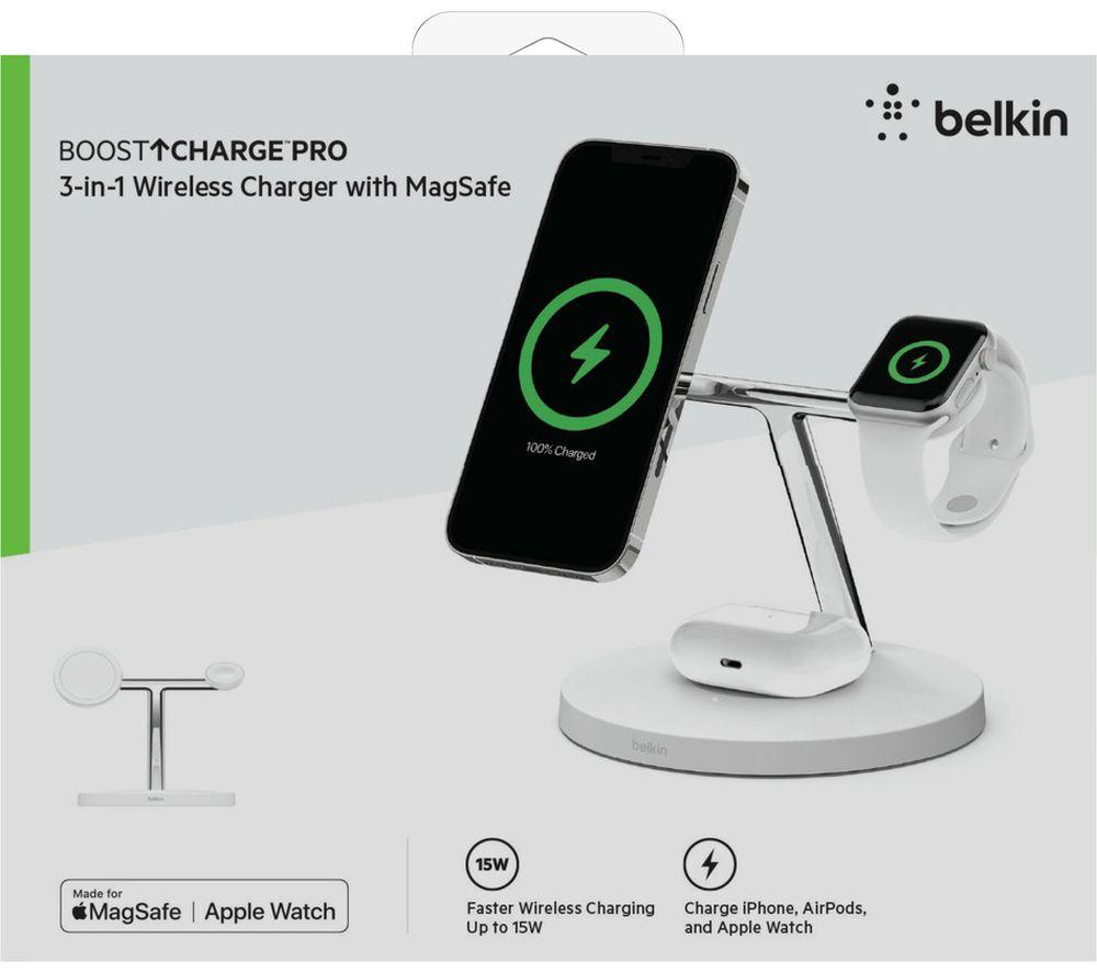 BoostCharge 3-in-1 Wireless Charger for Apple Devices