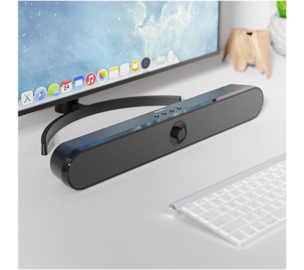 Perfect for Gaming or Computer Speakers/PC Speakers for Desktop Computer or Monitor Majority Atlas Mini Bluetooth Speaker PC Sound bar Portable & USB Powered 3.5mm Jack Micro SD Card Slot USB 