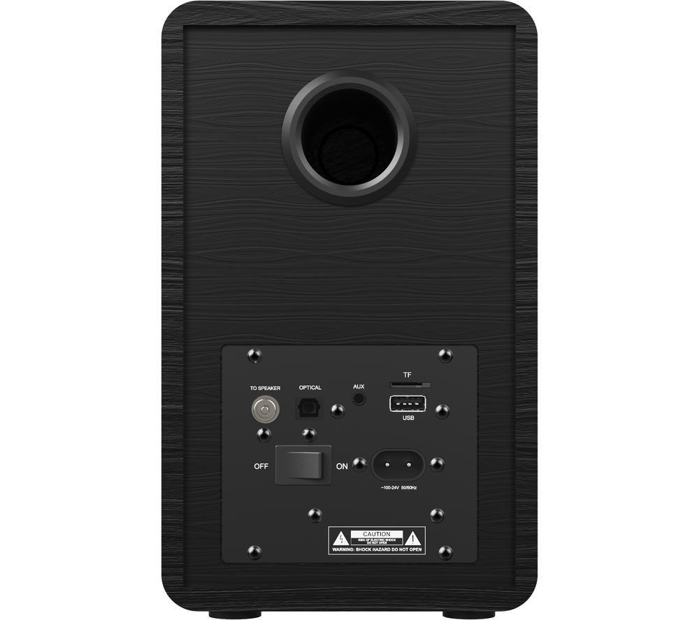 Majority D40 Active Bookshelf Speakers | Powered Stereo Studio Speakers | Powerful Amplified 2.0 Channel Sound | Bluetooth, Optical, RCA, USB & Aux Playback | Digital Controls | HiFi Speakers