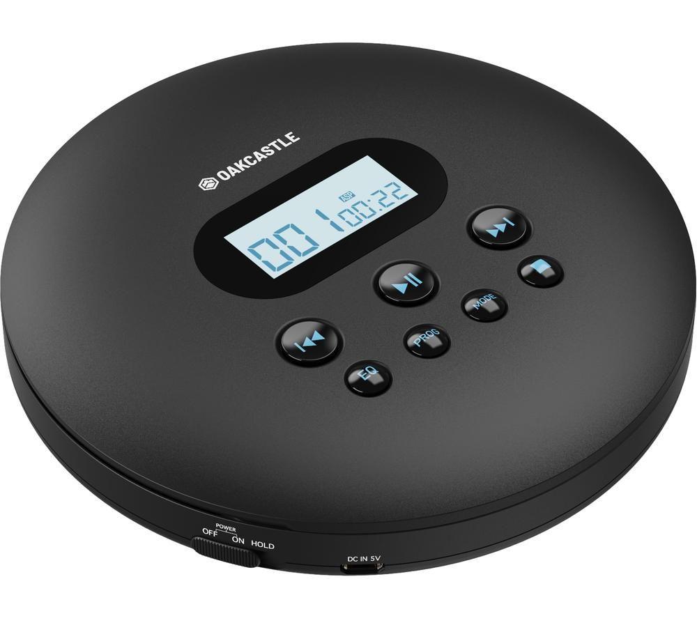 OAKCASTLE CD100 Bluetooth Personal CD Player - Black image number 3 of 5