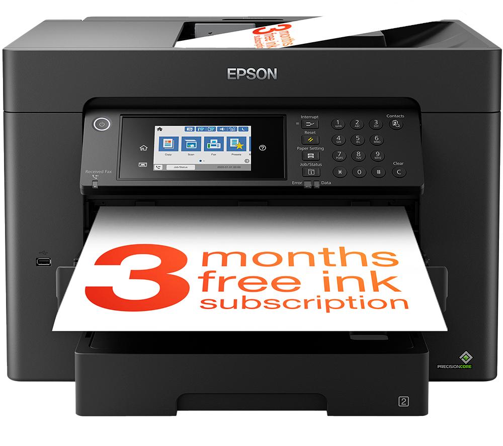 EPSON WorkForce WF-7840DTWF All-in-One Wireless A3 Inkjet Printer with Fax, Black