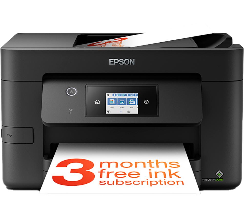 Image of EPSON WorkForce Pro WF-3820DWF All-in-One Wireless Inkjet Printer with Fax, Black