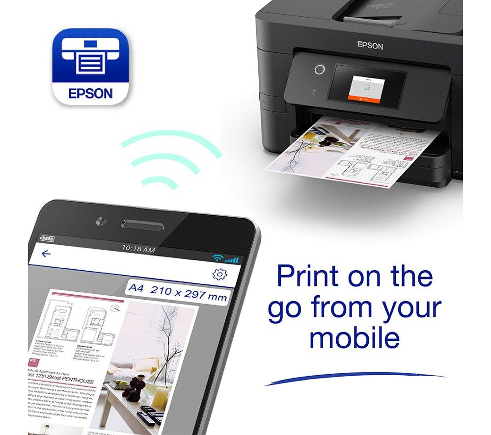 EPSON WorkForce Pro WF-3820DWF All-in-One Wireless Inkjet Printer with Fax image number 8 of 12