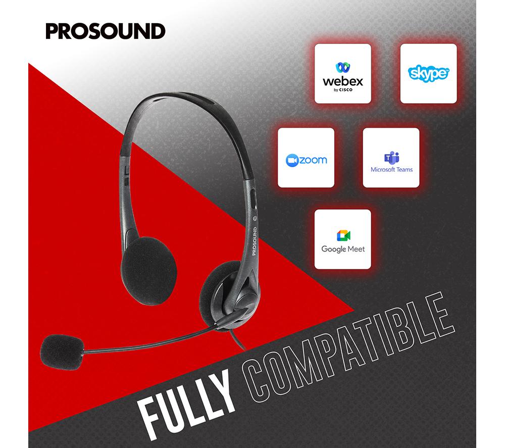 PROSOUND PROS-USBHS Headset - Black image number 2 of 9