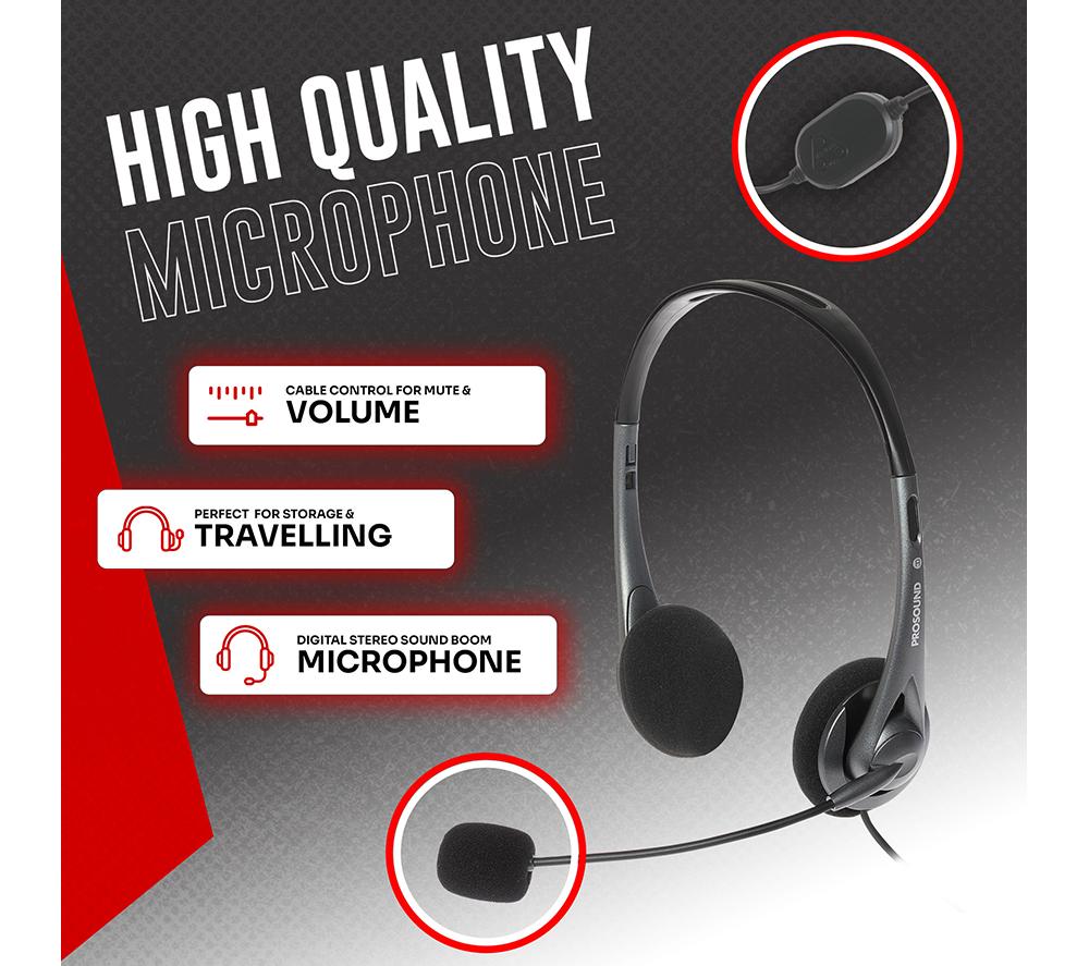 PROSOUND PROS-USBHS Headset - Black image number 4 of 9