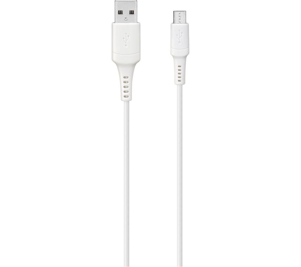 GOJI USB Type-A to Micro USB Cable - 1 m, White