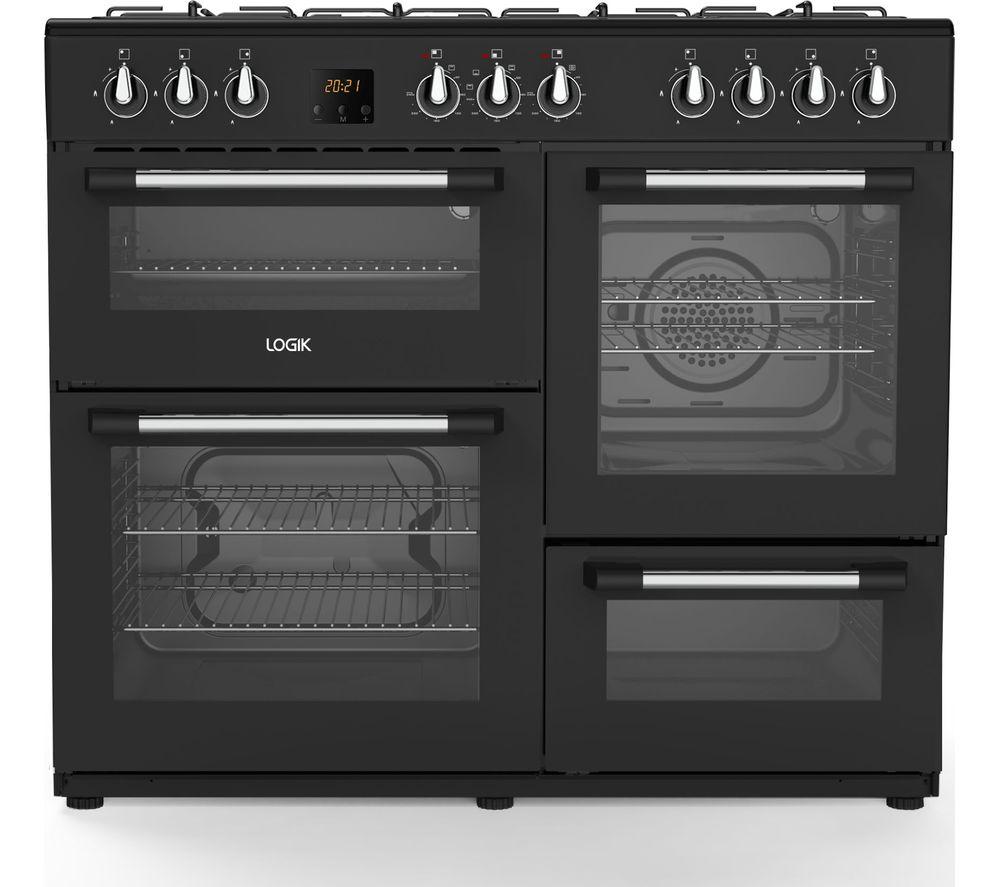 Buy LOGIK LRC100B21 100 cm Dual Fuel Range Cooker Black Currys