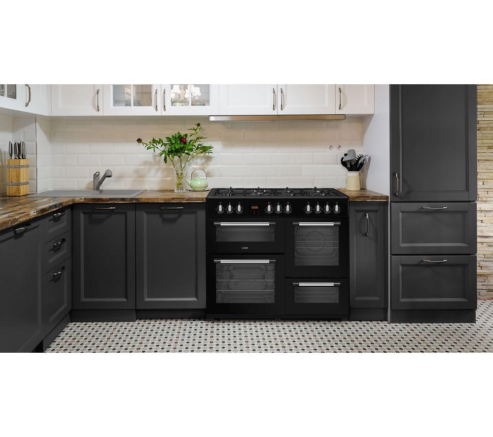 Buy LOGIK LRC100B21 100 cm Dual Fuel Range Cooker Black Currys