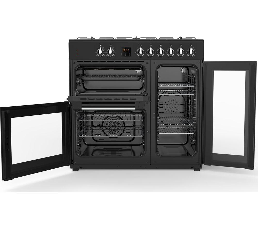 LOGIK LRC90B21 90 cm Dual Fuel Range Cooker - Black image number 4 of 8