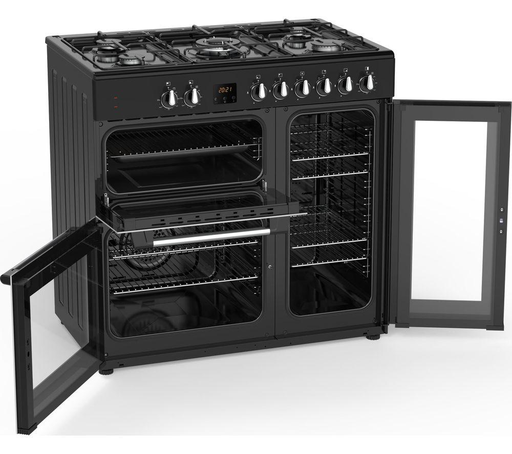 LOGIK LRC90B21 90 cm Dual Fuel Range Cooker - Black image number 5 of 8