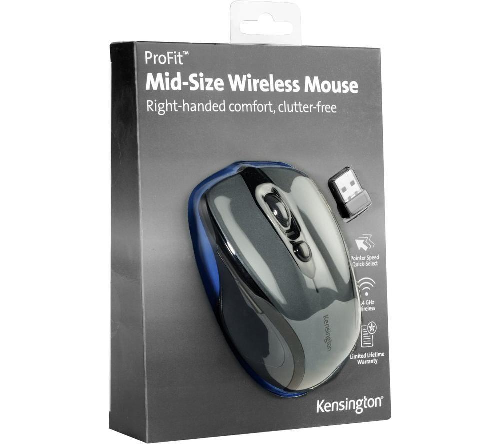 KENSINGTON Pro Fit Mid-Size Wireless Optical Mouse - Graphite image number 7 of 8