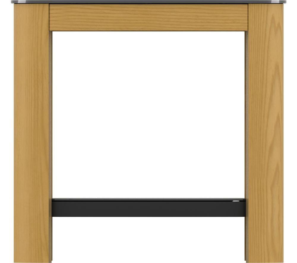 AVF Affinity 500 FT50AFFO Side Table - Oak & Black Glass image number 4 of 7