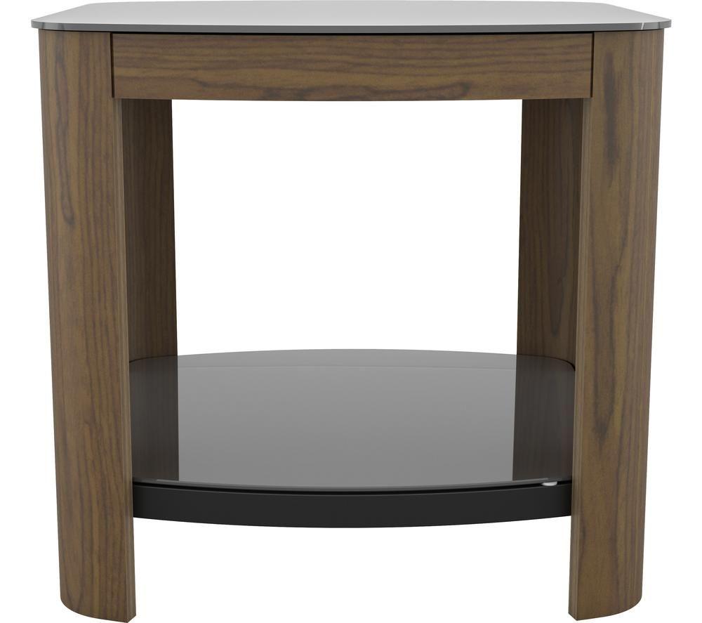 AVF Affinity 500 FT50AFFW Side Table - Walnut & Black Glass image number 2 of 7
