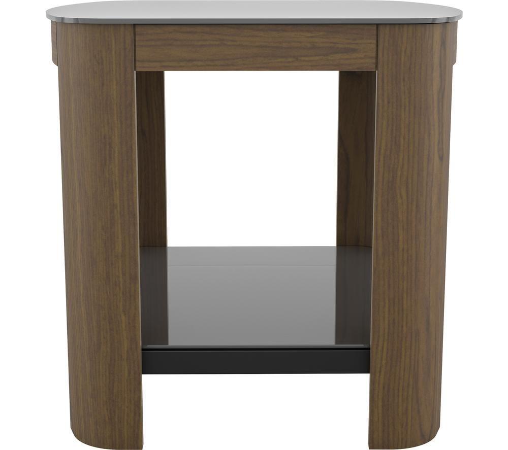 AVF Affinity 500 FT50AFFW Side Table - Walnut & Black Glass image number 5 of 7