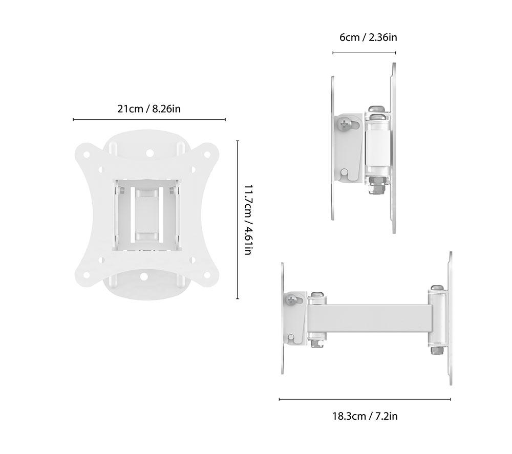AVF MRL13W Full Motion 12-32" TV & Monitor Bracket - White image number 6 of 7