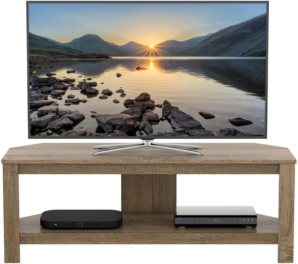 AVF Calibre CA115SO 1150 mm Corner TV Stand for 30-55" TVs &ndash; Rustic Sawn Oak image number 3 of 6