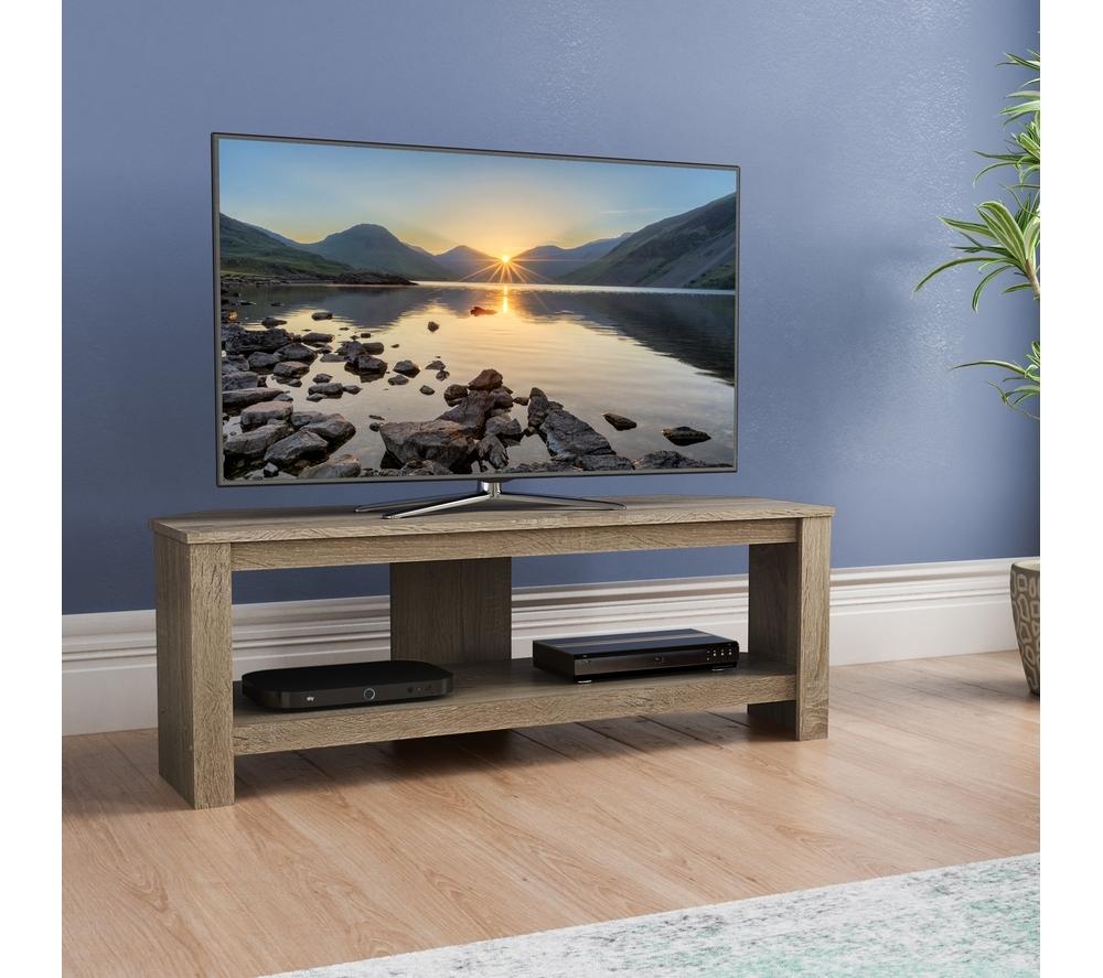 AVF Calibre CA115SO 1150 mm Corner TV Stand for 30-55" TVs &ndash; Rustic Sawn Oak image number 5 of 6