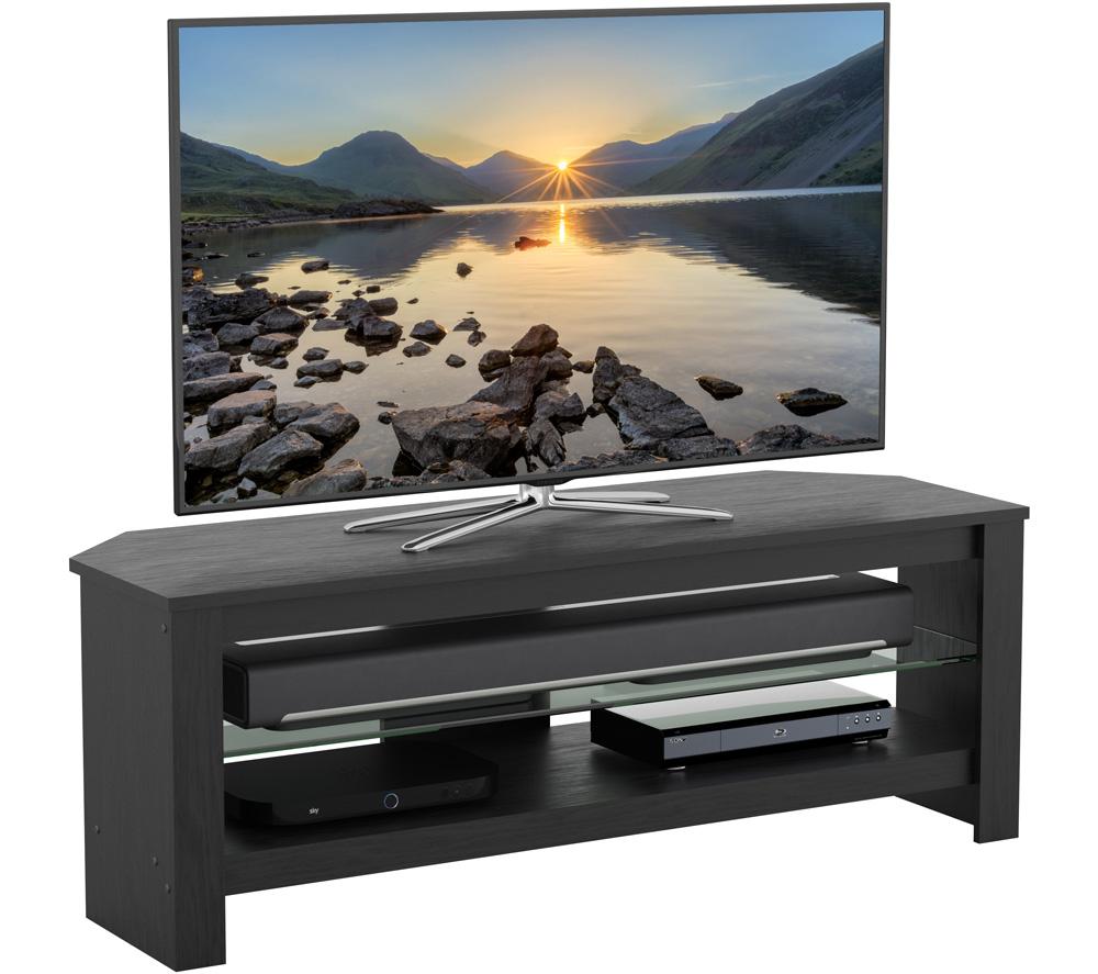 AVF Calibre CA115BOX 1150 mm Corner TV Stand for up to 55" TVs &ndash; Black Oak image number 2 of 6