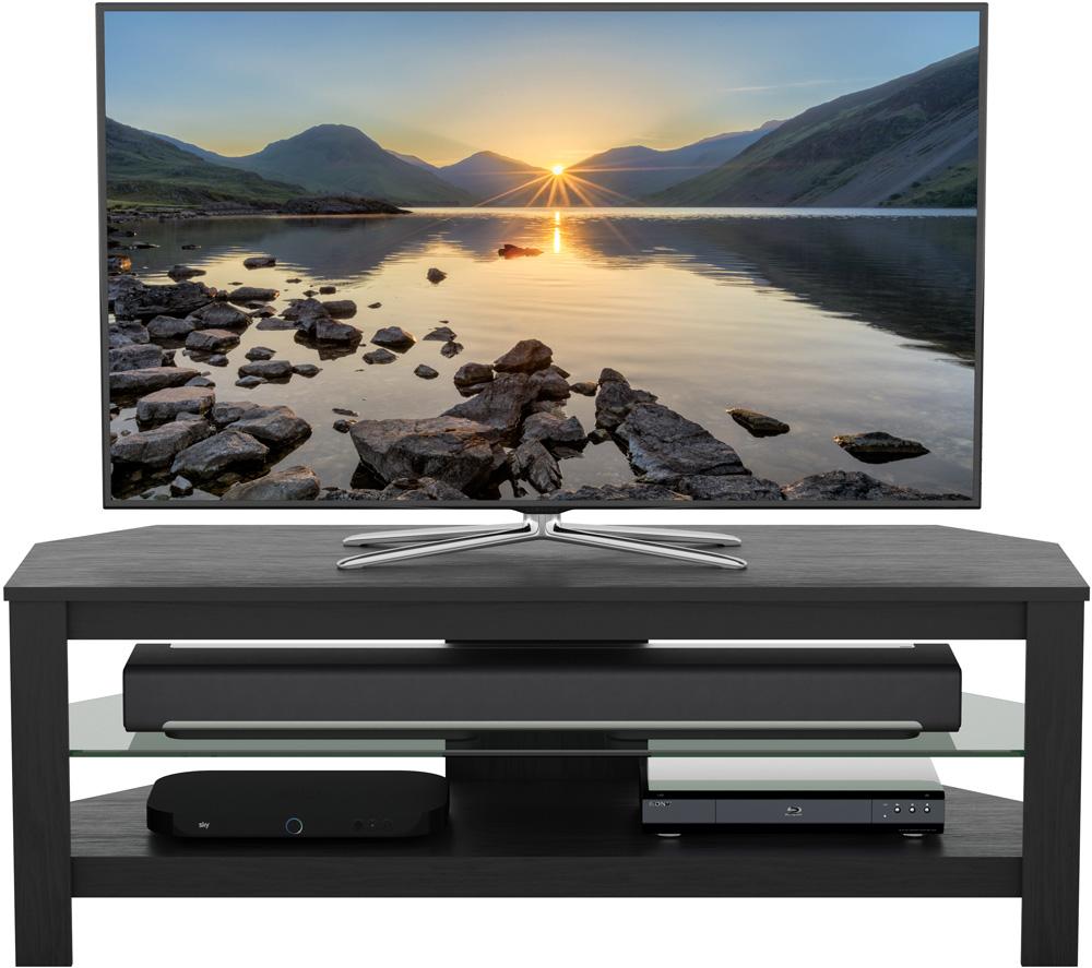 AVF Calibre CA115BOX 1150 mm Corner TV Stand for up to 55" TVs &ndash; Black Oak image number 3 of 6
