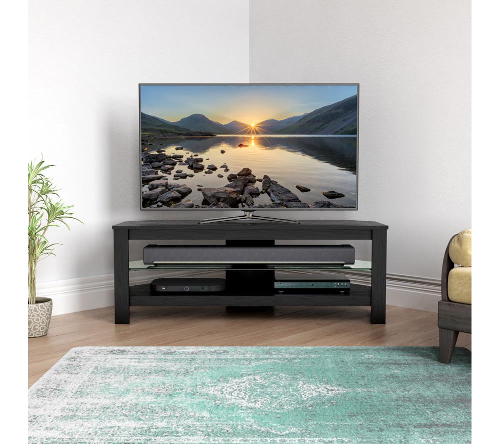 AVF Calibre CA115BOX 1150 mm Corner TV Stand for up to 55" TVs &ndash; Black Oak image number 4 of 6