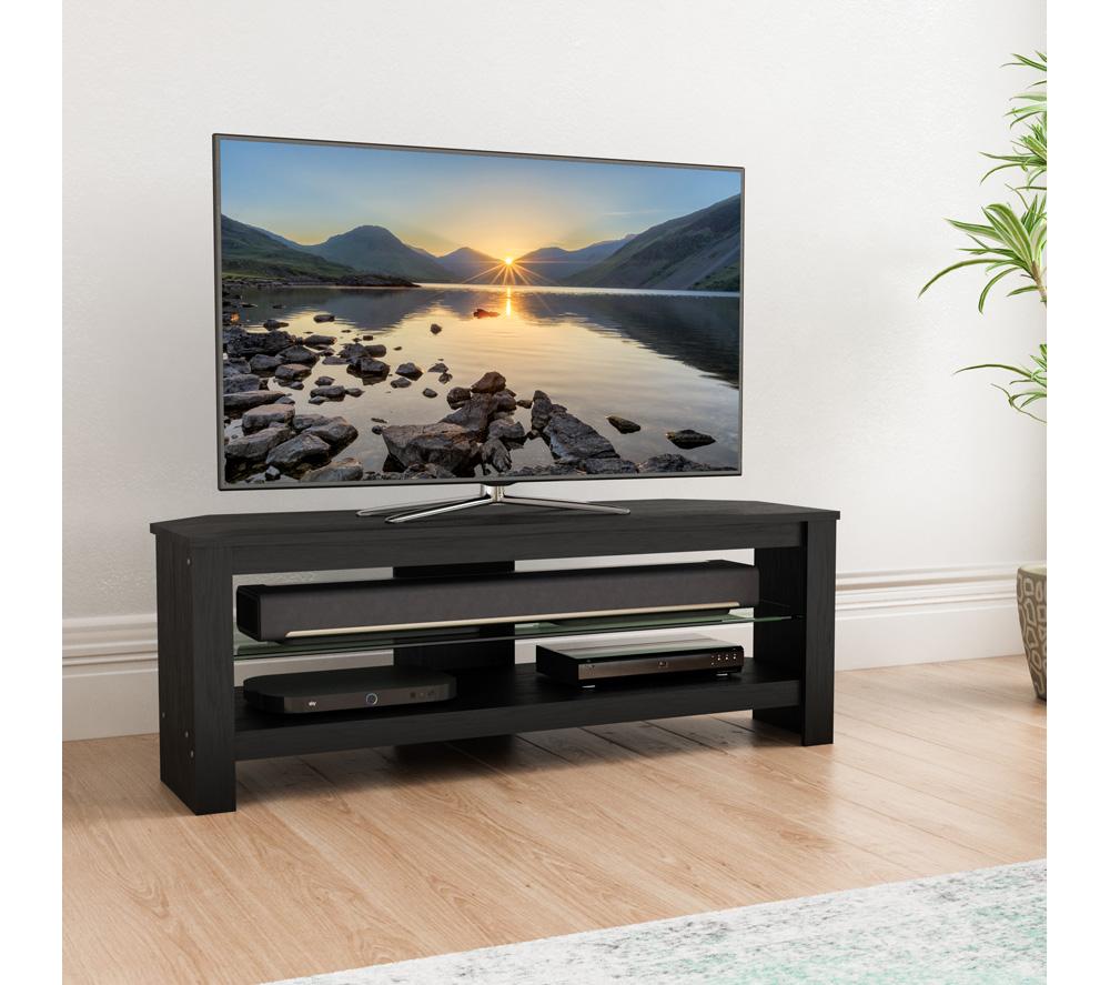 AVF Calibre CA115BOX 1150 mm Corner TV Stand for up to 55" TVs &ndash; Black Oak image number 5 of 6